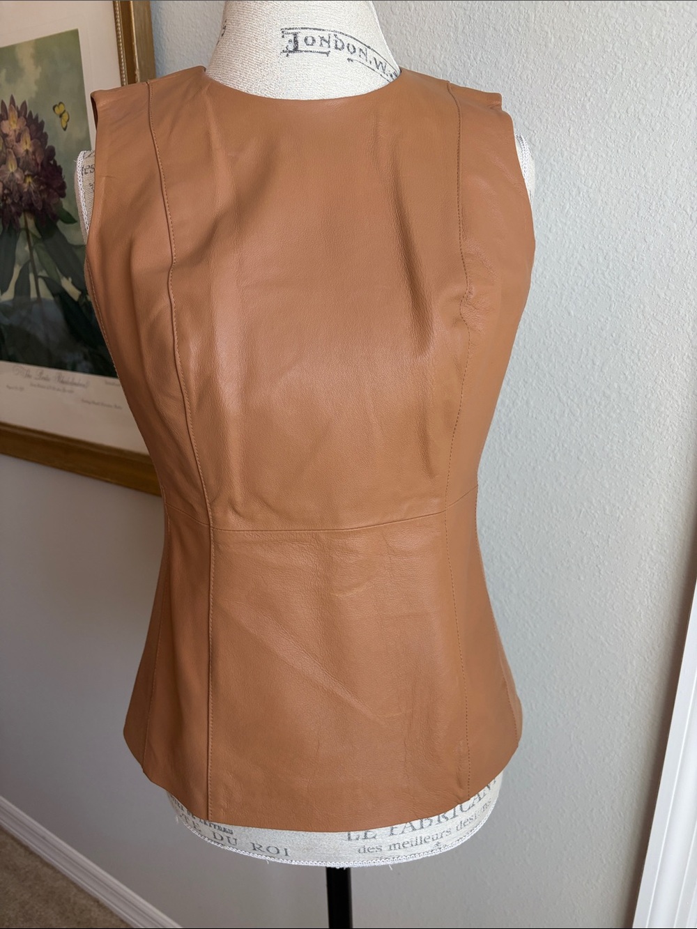 G.I.L.I. Tan Sleeveless Leather Top